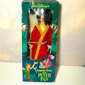 vintage 1976 Captain Hook from Peter Pan 12" Doll Figure
